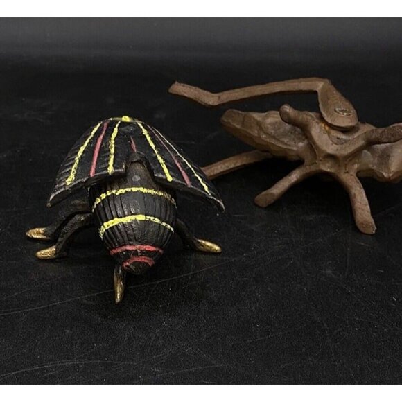 Cast Iron Metal Bee & Grasshopper Bugs Figurine Paperweight Decor Critters Lot 2 - Picture 8 of 12
